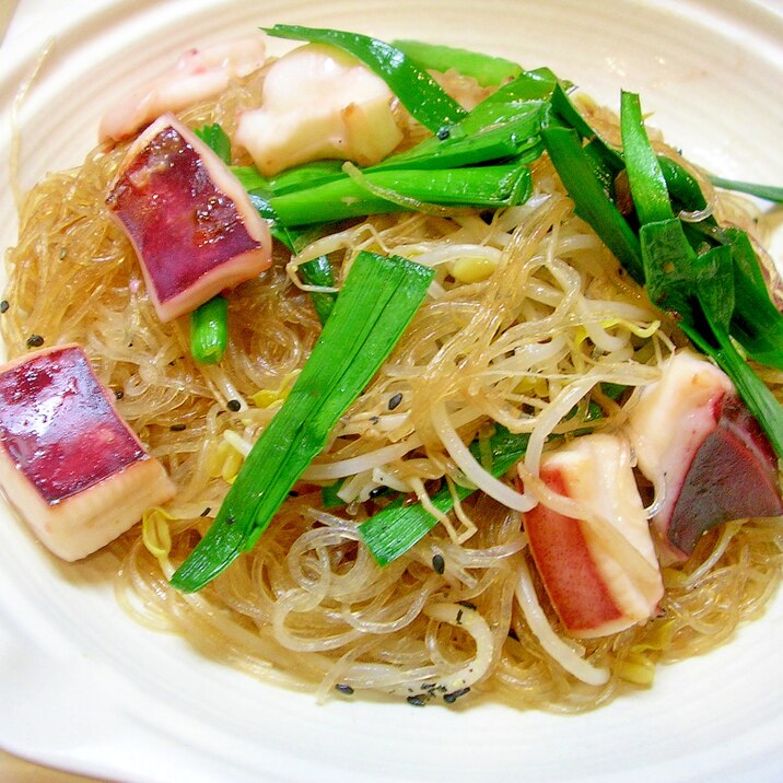 チャプチェ風　春雨とイカの炒め物